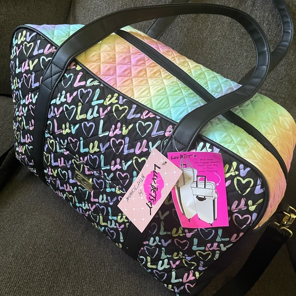 Betsey Johnson Handbags - Betsey Johnson Rainbow Weekender Bag